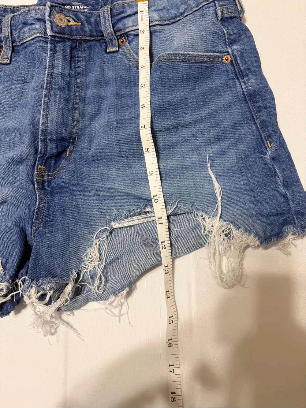 Women's Distressed Denim Cutoff Shorts - Blue Old Navy